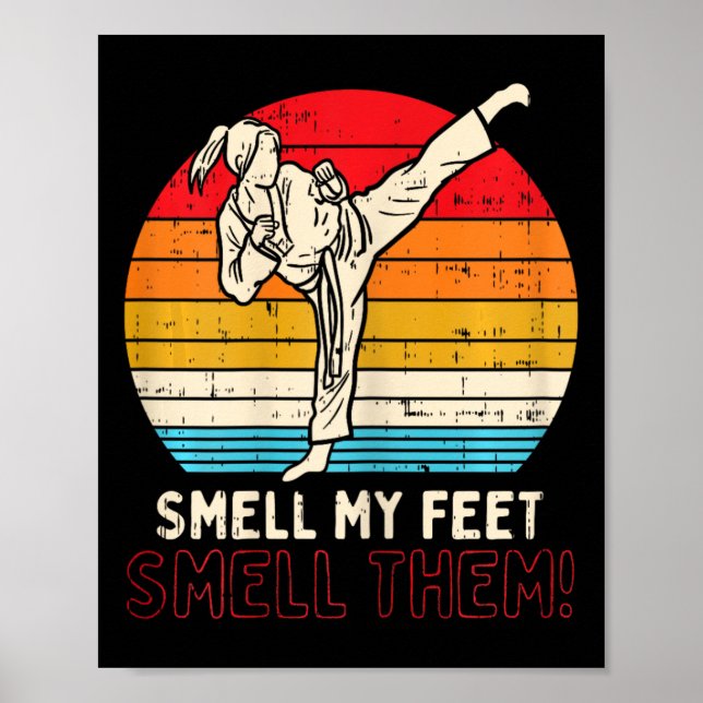 Affiche Odeur Pieds fille Ponytail Kick Karate Taekwondo K (Devant)