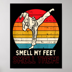 Affiche Odeur Pieds fille Ponytail Kick Karate Taekwondo K