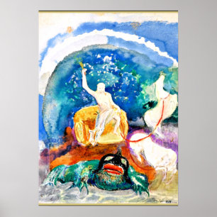 Affiche Odilon Redon - Apollo chevauchant un monstre vert