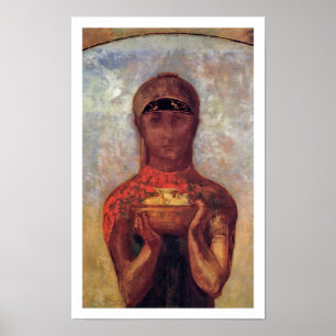 Affiche Odilon Redon - calice de mystère - art spirituel