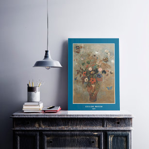Affiche Odilon Redon, la vie morte avec des fleurs