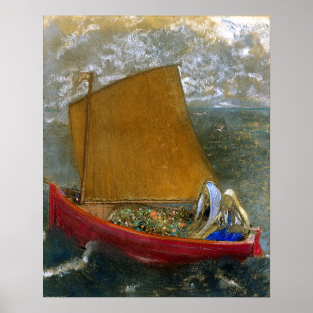 Affiche Odilon Redon La Voile Jaune (Devant)
