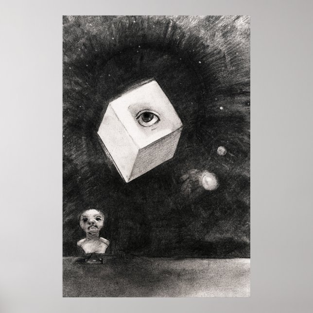 Affiche Odilon Redon, Le cube, 1880  (Devant)