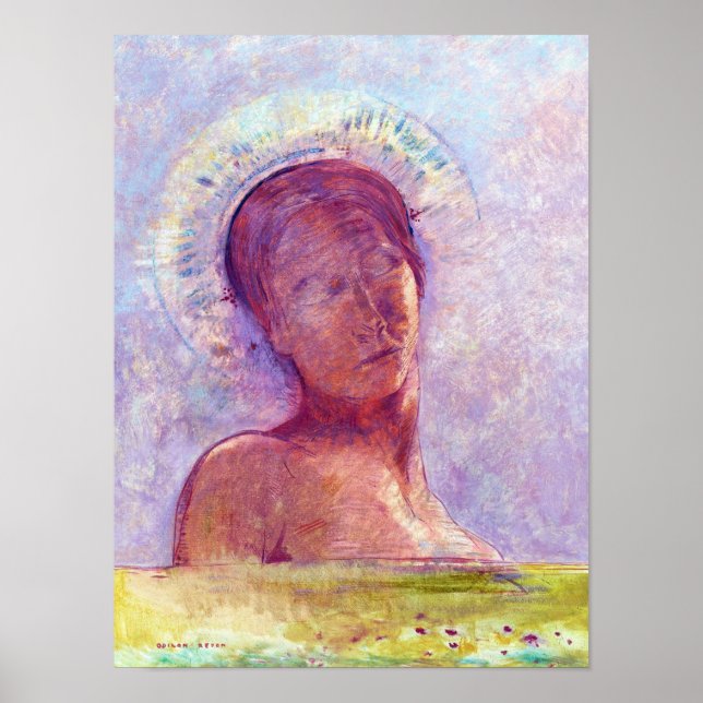 Affiche Odilon Redon, les yeux fermés 1889 (Devant)