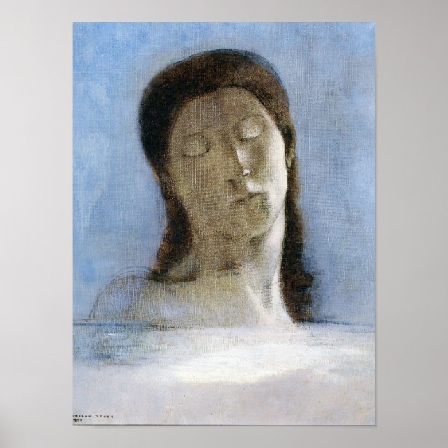 Affiche Odilon Redon, les yeux fermés 1890  (Devant)