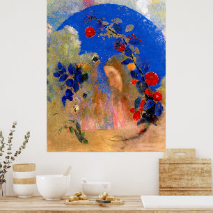 Affiche Odilon Redon - Profil sous un arc