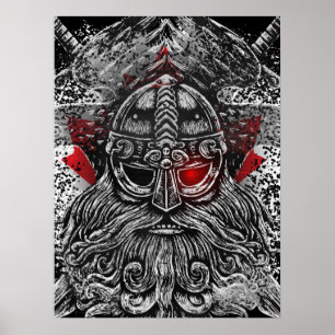 Affiche Odin ravens épées Viking Mythologie drapeau du Can