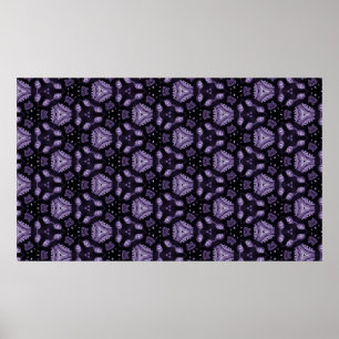 Affiche Oeil d'art Abstrait et motif d'aquarelle diamant