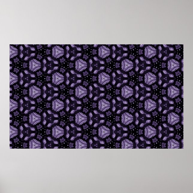 Affiche Oeil d'art Abstrait et motif d'aquarelle diamant (Devant)