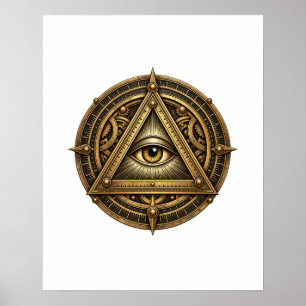 Affiche Œil d'Astrolabe Bronze
