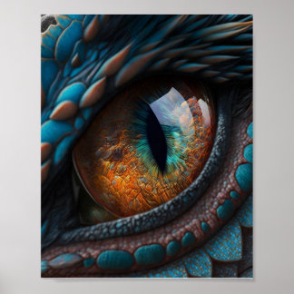 Affiche Oeil de dragon réaliste