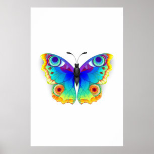 Affiche Oeil de paon arc-en-ciel