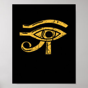 Affiche OEil de Ra Re égyptienne Hiéroglyphes Égypte Pyram