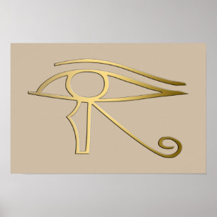 Affiche Oeil de symbole d'Egyptien de Horus