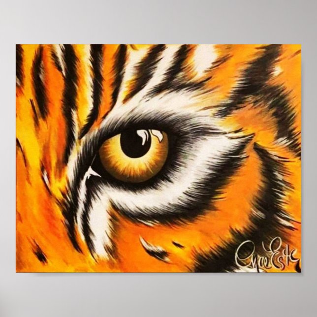 Affiche OEil du Tigre 8x10 Imprimer art par Noel Estes (Devant)