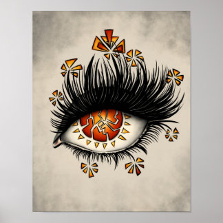 Affiche Oeil Étrange De Lava Digital Dark Art