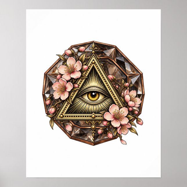 Affiche Œil Fleur de Cerisier (Devant)
