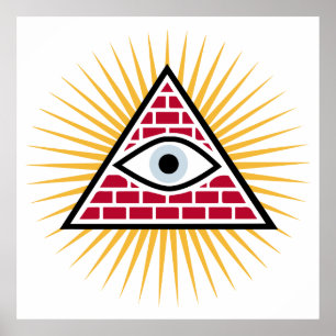 Affiche Oeil freemasonique