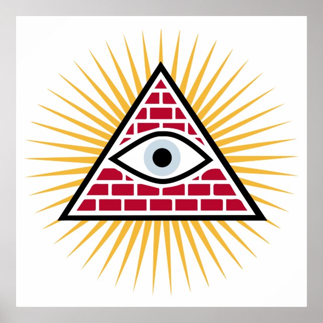 Affiche Oeil freemasonique (Devant)