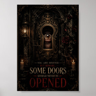 Affiche Œil Gothique de Trou de Serrure Ensorcelé Hallowee