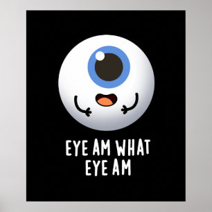 Affiche Oeil Suis Ce Que L'Oeil Est Drôle Eyeball Pun Dark
