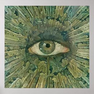 Affiche OEil vert de la nature