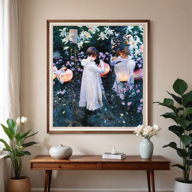 Affiche Œillet, Lys, Lys, Rose, Sargent (Créateur téléchargé)