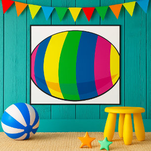 Affiche Oeuf coloré