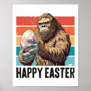 Affiche Oeuf de Pâques Bigfoot Joyeux Jour de Pâques Lover