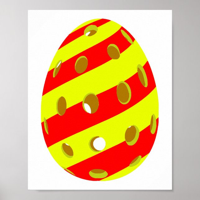 Affiche Œuf de Pâques de pickleball (Devant)