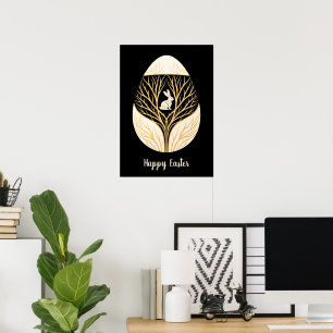 Affiche œuf de Pâques décoratif