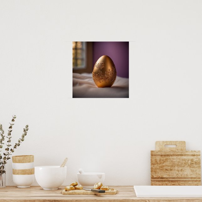 Affiche Oeuf de Pâques en or (Cuisine)