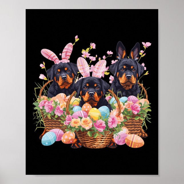 Affiche OEuf de Pâques Rottweiler de Pâques (Devant)