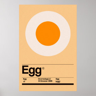 Affiche Oeuf minimaliste