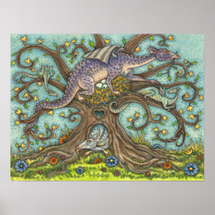 AFFICHE OEUFS DE DRAGON, FAUTEUILS MÉDIÉVAUX, ART FOLK IMA