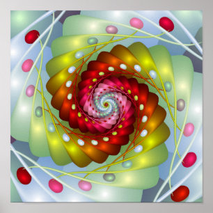 Affiche Œufs de Pâques Spirale