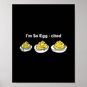 Affiche Œufs Dévils Je Suis Si Emballé Thanksgiving Hommes