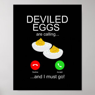 Affiche Œufs Diaboliques Appelant Humour Amateur De Nourri