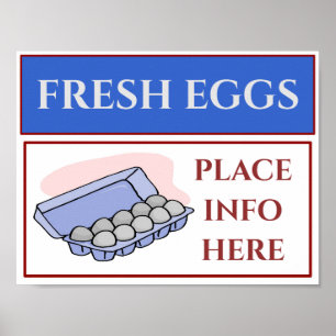 Affiche OEufs frais, Business Sign, ajouter ou modifier du