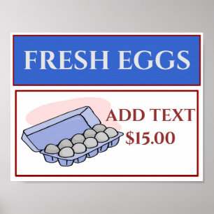 Affiche OEufs frais, Business Sign, ajouter ou modifier du