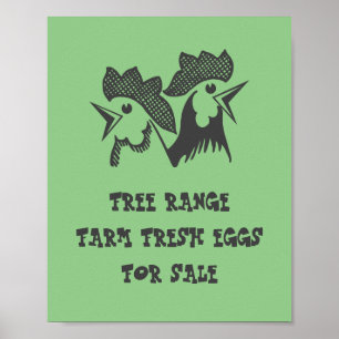Affiche Oeufs frais de ferme