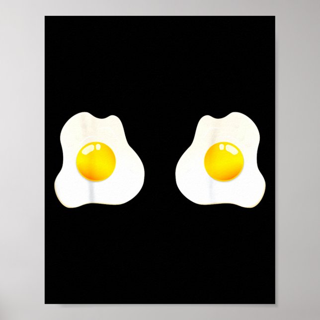 Affiche Œufs Frits Cool Œuf Côté Soleil (Devant)