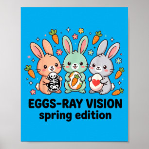 Affiche Œufs-Ray Édition Printanière Drôle Rad Tech Pâques