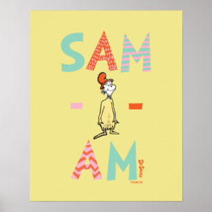 Affiche Oeufs verts et jambon Sam-I-Am