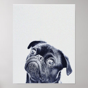 Affiche Oeuvre artisanale de mignon Bulldog   Cadeau de Bu