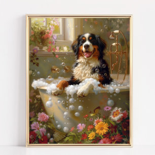 Affiche Oeuvre Bernese Mountain Dog Art, Salle de bain