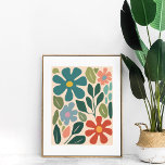 Affiche Oeuvre colorée Retro Super Flower Market Wall<br><div class="desc">Oeuvre colorée Retro Super Flower Market Wall</div>