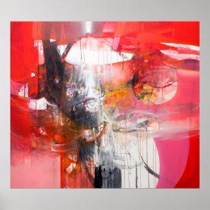 Affiche OEuvre contemporaine - peinture, fine, suite