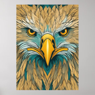 Affiche Oeuvre d'aigle doré