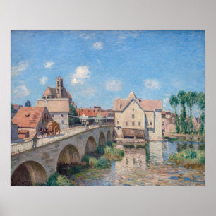 Affiche OEuvre d'Alfred Sisley - Le Pont de Moret